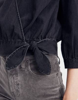 madewell denim wrap jacket