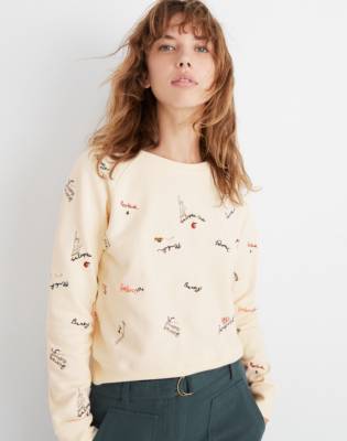 madewell embroidered sweatshirt