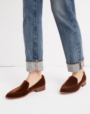 madewell velvet loafer