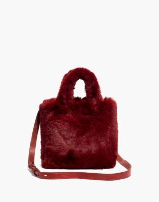 red fur bag