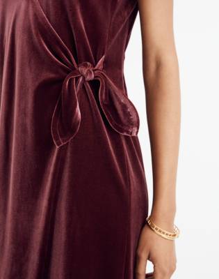 madewell blue velvet dress