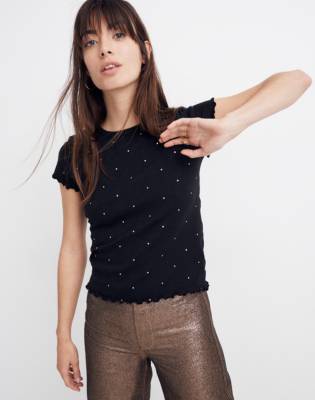 madewell metallic dot jeans