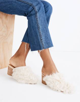 shearling mule