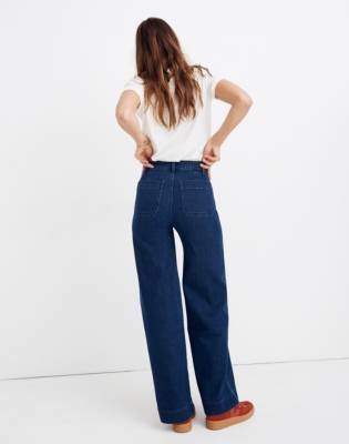 high rise wide leg jeans petite