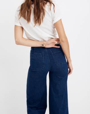 petite wide leg denim