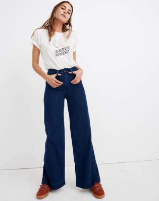 petite jeans wide leg