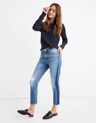 madewell high rise slim boy jean