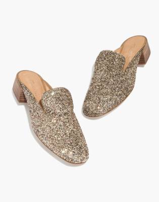 glitter mule shoes