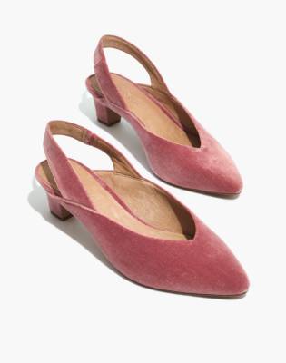velvet slingback shoes
