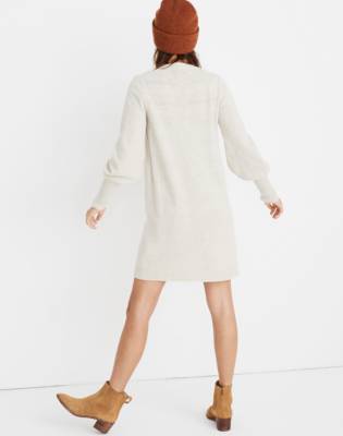 madewell bubble sleeve sweatshirt dress