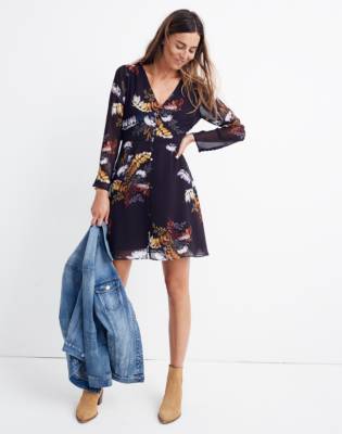 oasis denim button dress