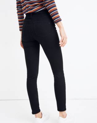 madewell 9 high rise skinny black