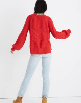 madewell cable knit sweater