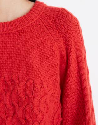 madewell cable knit sweater