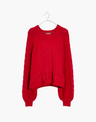 madewell cable knit sweater