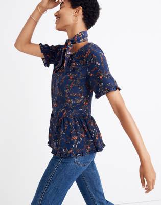 madewell ruffle hem top