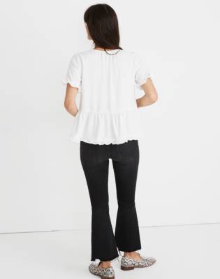 studio ruffle hem top madewell