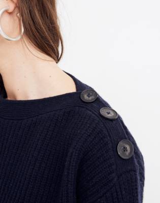 madewell button detail sweatshirt