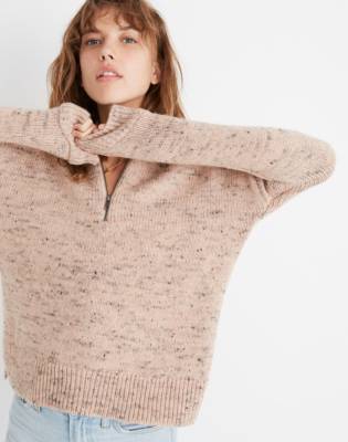 half zip crop jumper