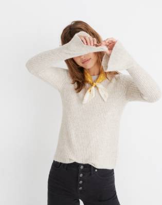 madewell tie cuff sweater dress