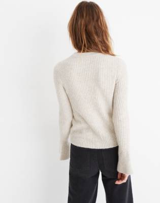 madewell tie cuff sweater dress