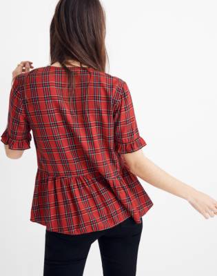 plaid peplum