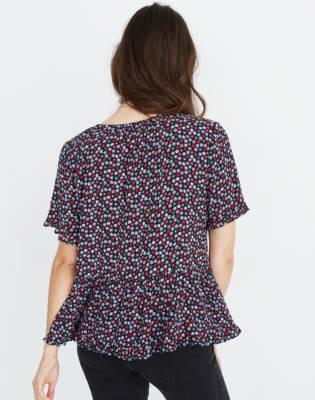 studio ruffle hem top madewell