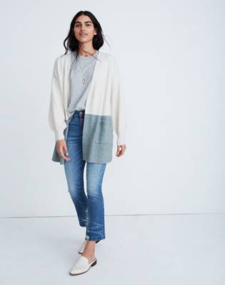 madewell colorblock cardigan