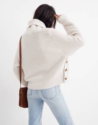 madewell button detail sweatshirt