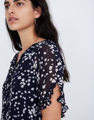 madewell memento ruffle sleeve top