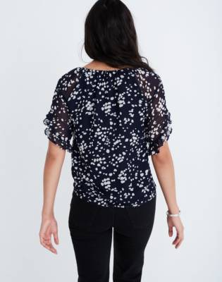 madewell memento ruffle sleeve top