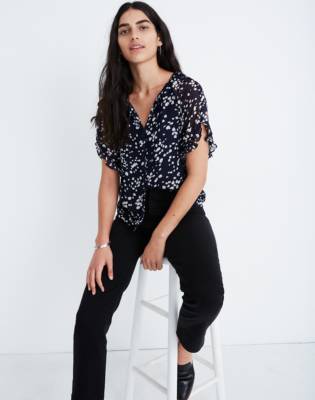 madewell memento ruffle sleeve top