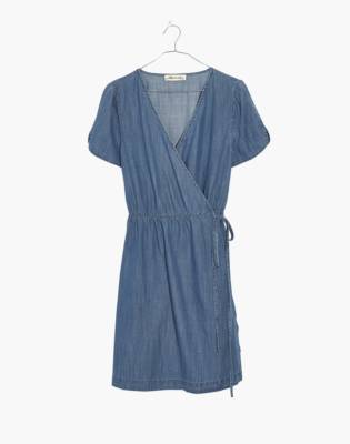 jean wrap dress