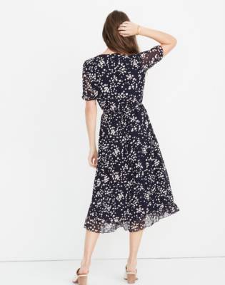 madewell ruffle wrap dress