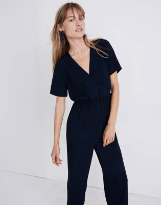 madewell navy jumpsuit