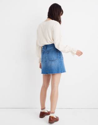 jean skirt madewell