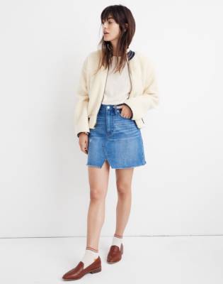 jean skirt madewell