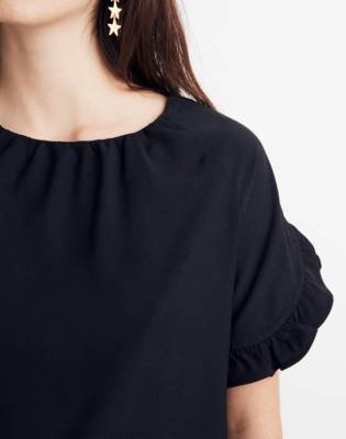 madewell memento ruffle sleeve top