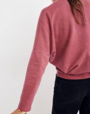 rivet and thread crop sweatshirt