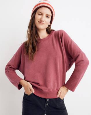 rivet and thread crop sweatshirt