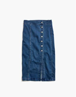 new look midi denim skirt