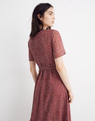 madewell red wrap dress