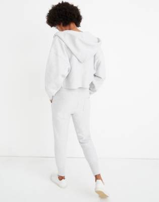 cropped full zip hoodie