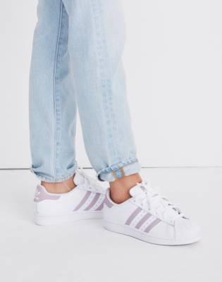 purple adidas superstar