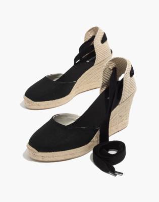 tie up wedge espadrilles