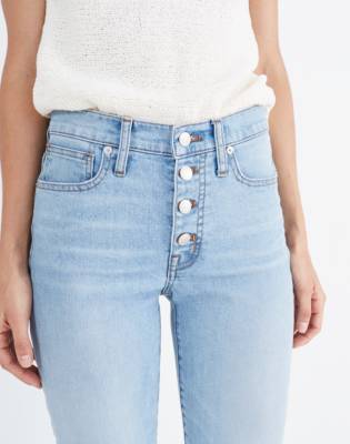 madewell button front jeans