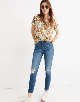 madewell 9 inch high rise skinny crop