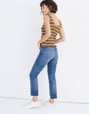 madewell high rise slim boy jean