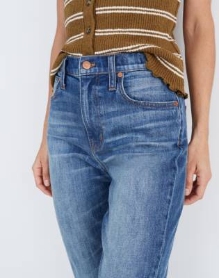 madewell high rise slim crop boyjean