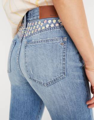 vintage embroidered jeans